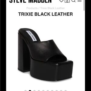 Steve Madden Trixie Black Leather Women's Shoes